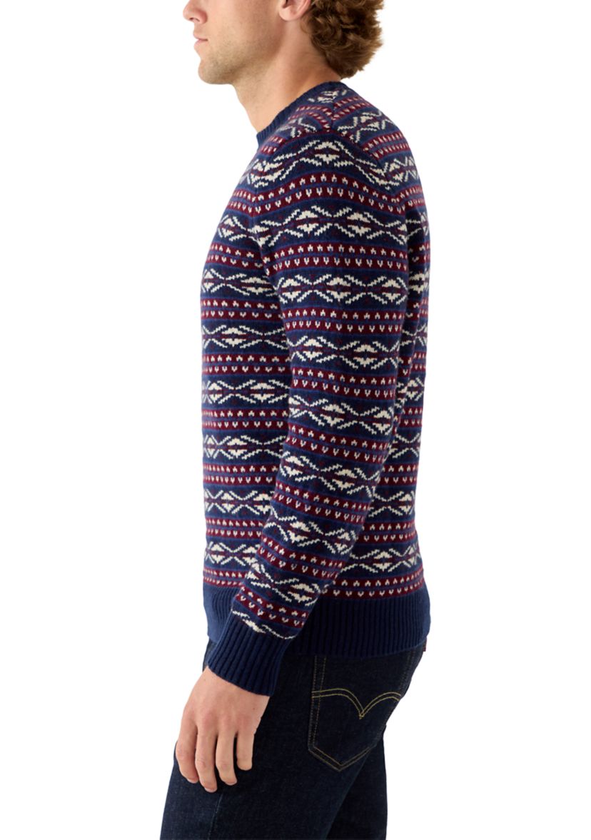 Mens Fair Isle Crew Neck Sweater