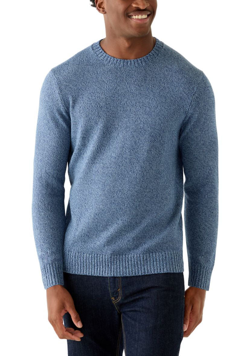 Mens Marled Crew Neck Sweater