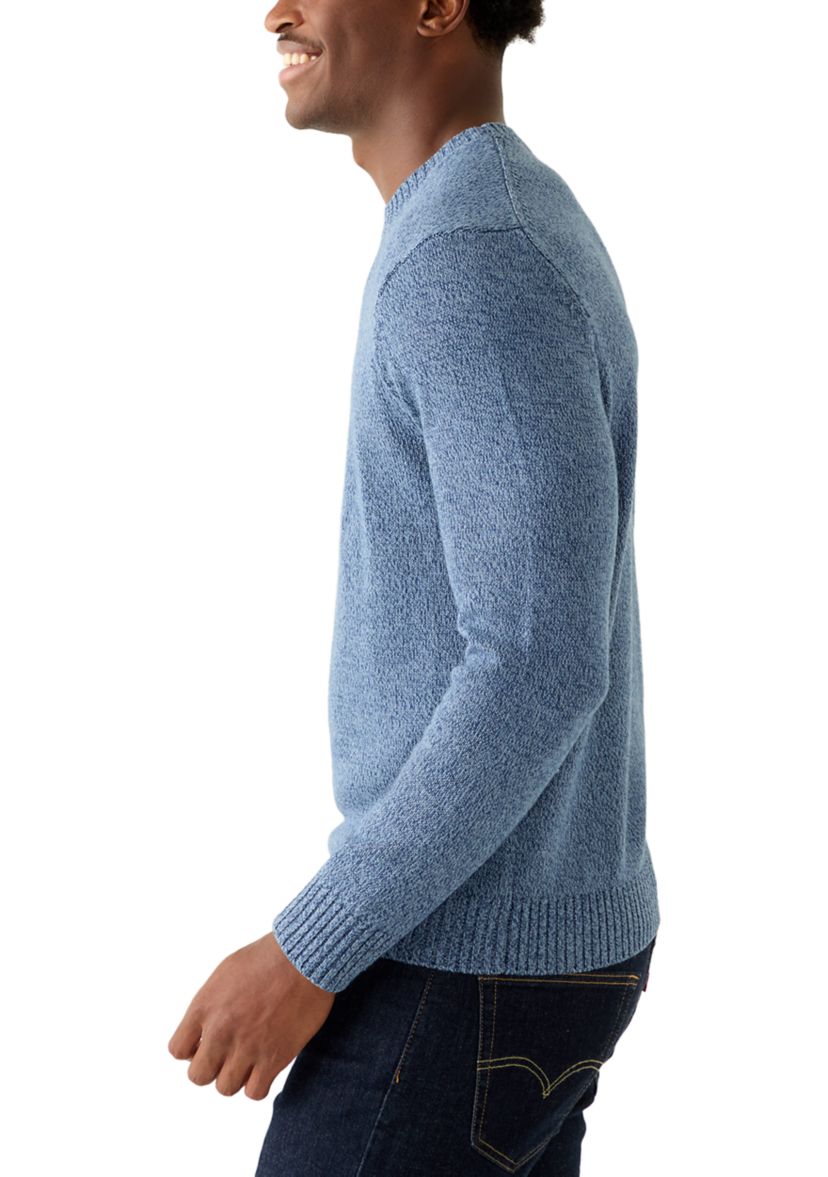 Mens Marled Crew Neck Sweater