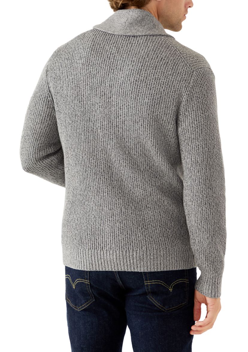 Mens Shawl Collar Cardigan Sweater 
