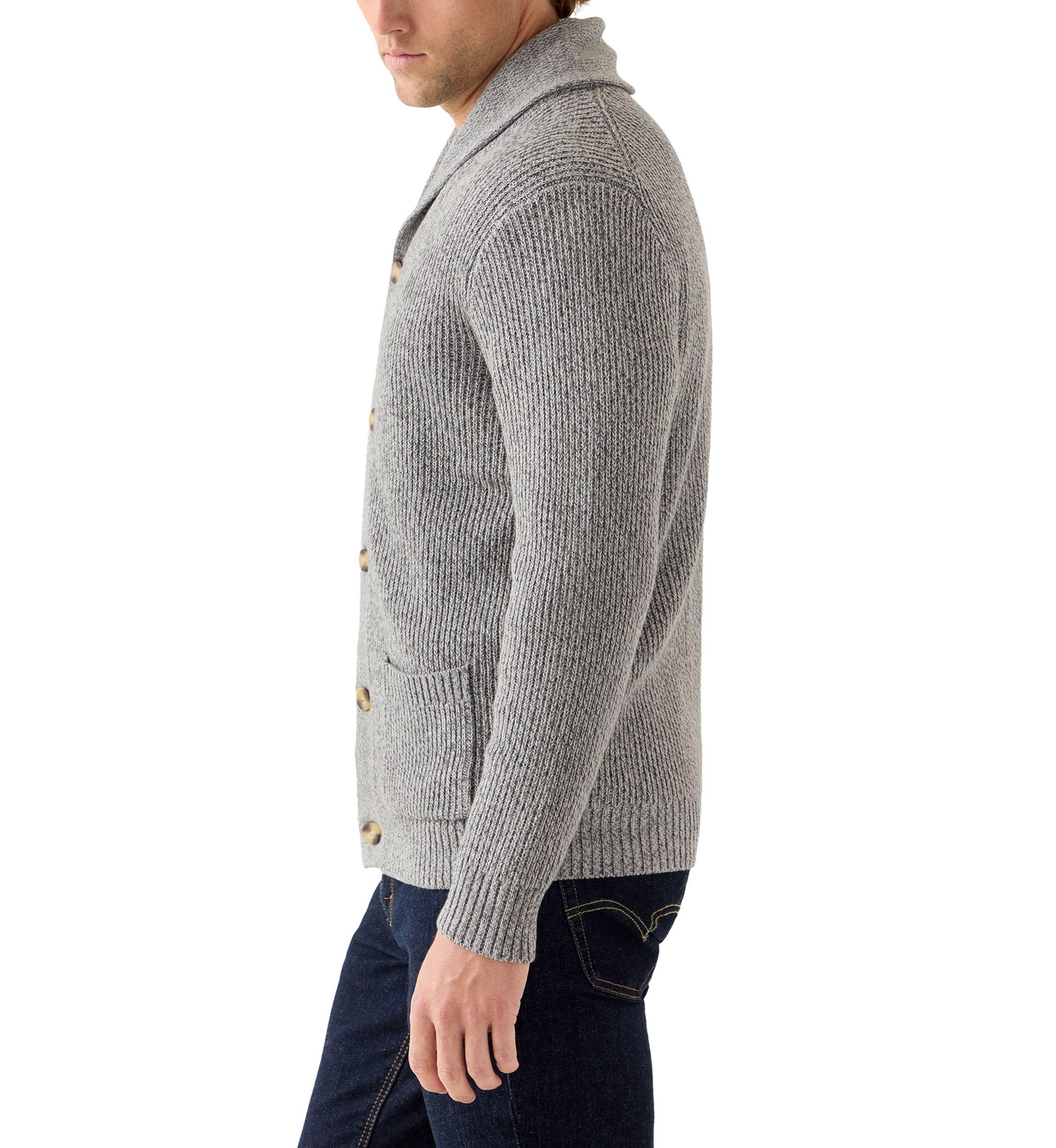 Mens Shawl Collar Cardigan Sweater 