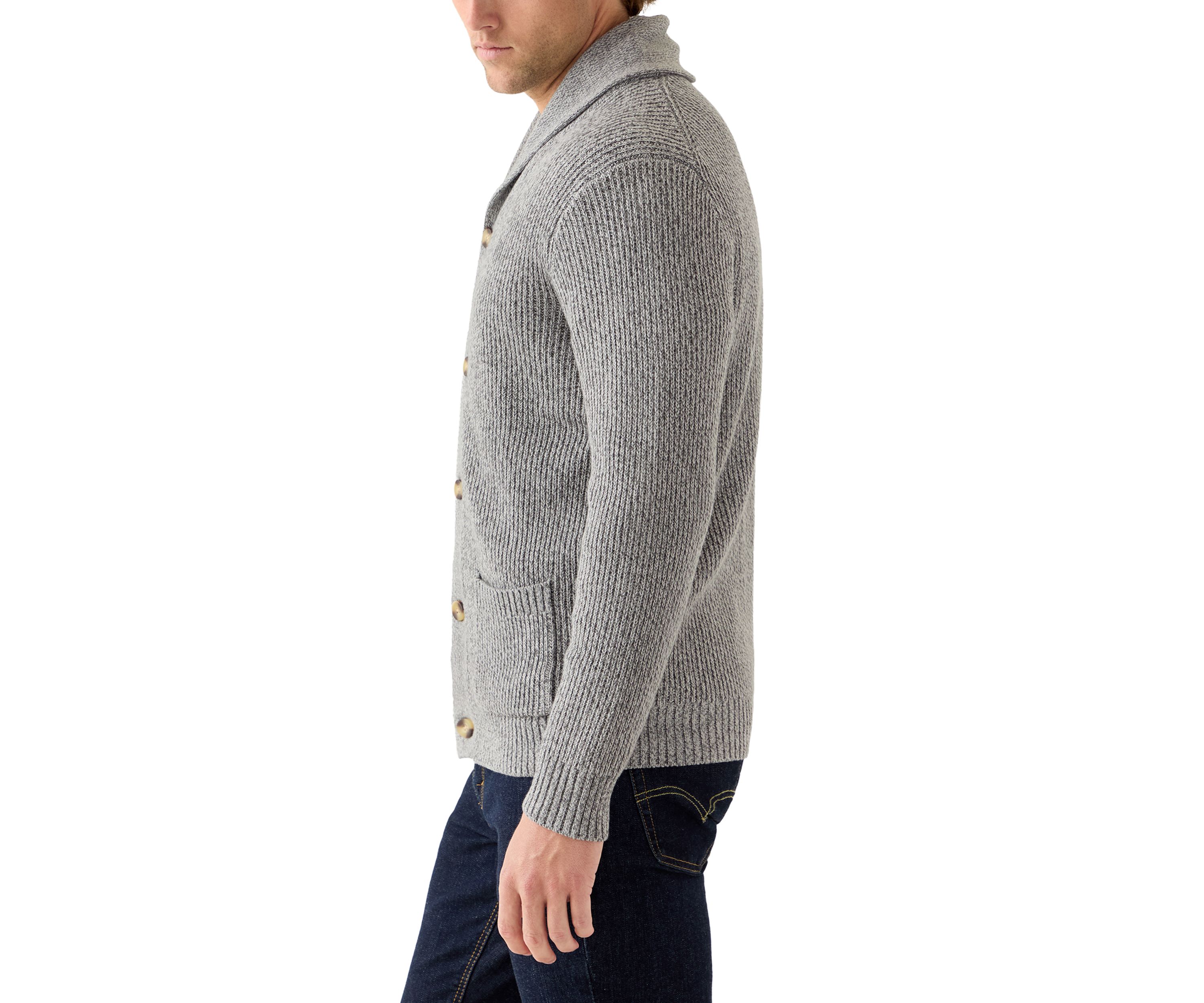 Mens Shawl Collar Cardigan Sweater 
