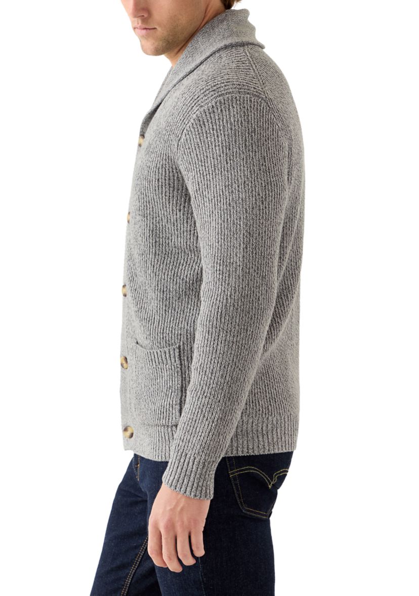 Mens Shawl Collar Cardigan Sweater 