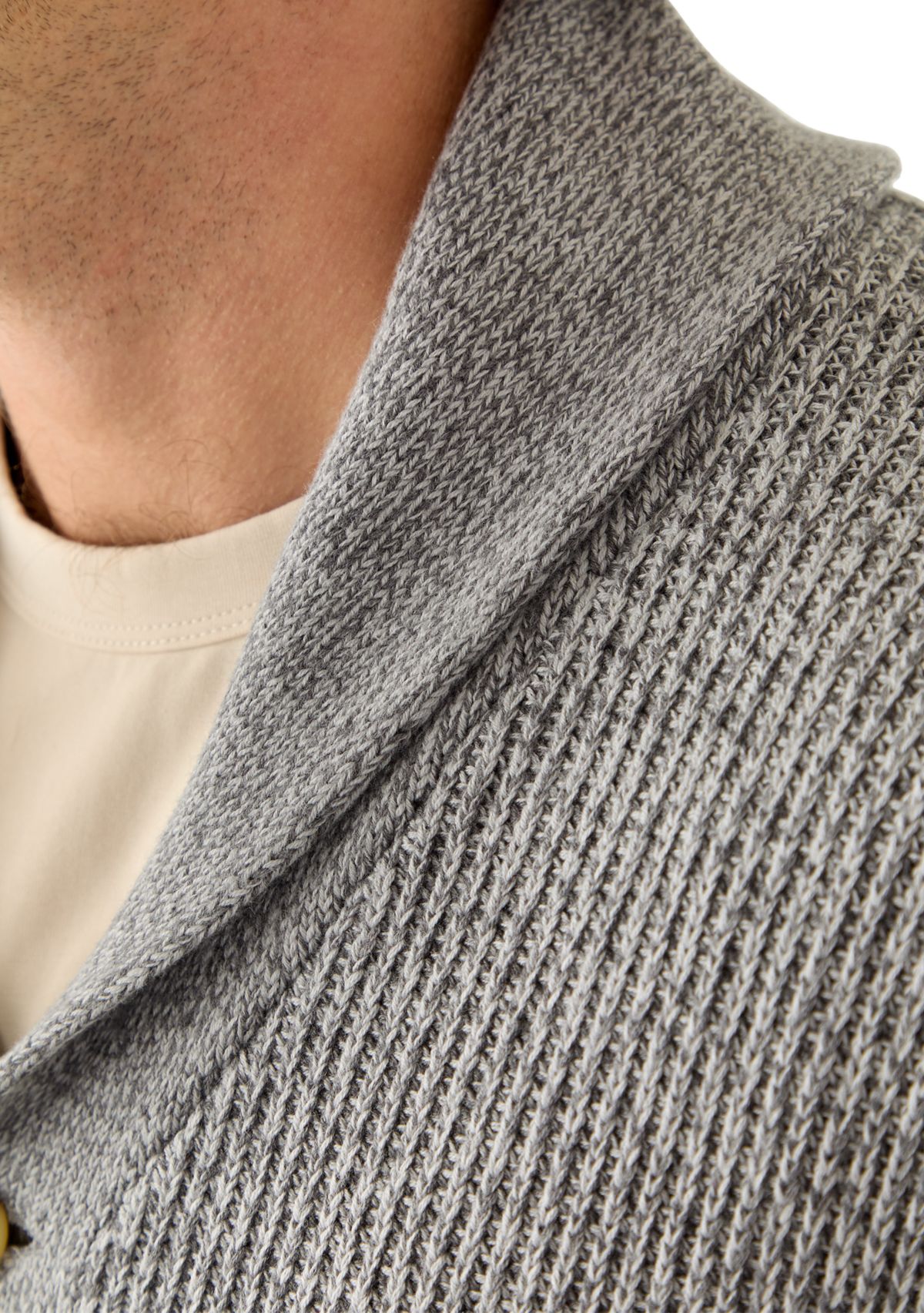 Mens Shawl Collar Cardigan Sweater 