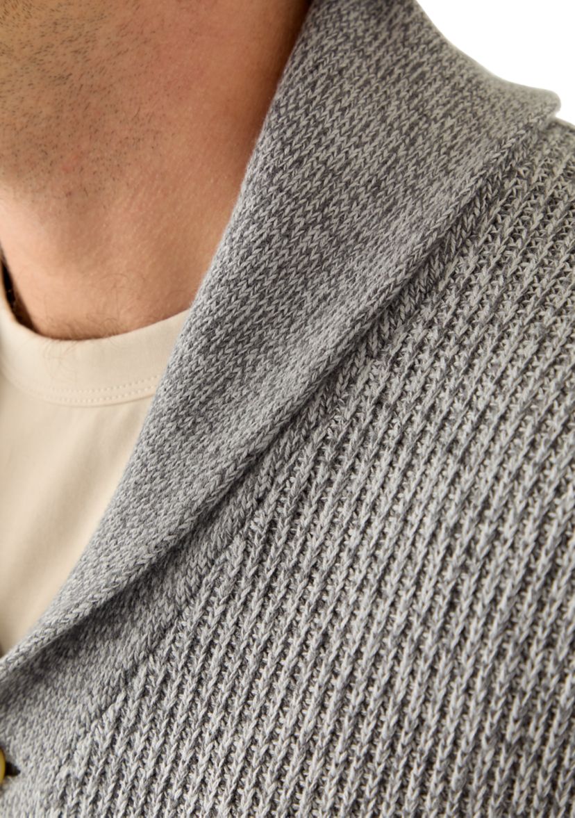 Mens Shawl Collar Cardigan Sweater 
