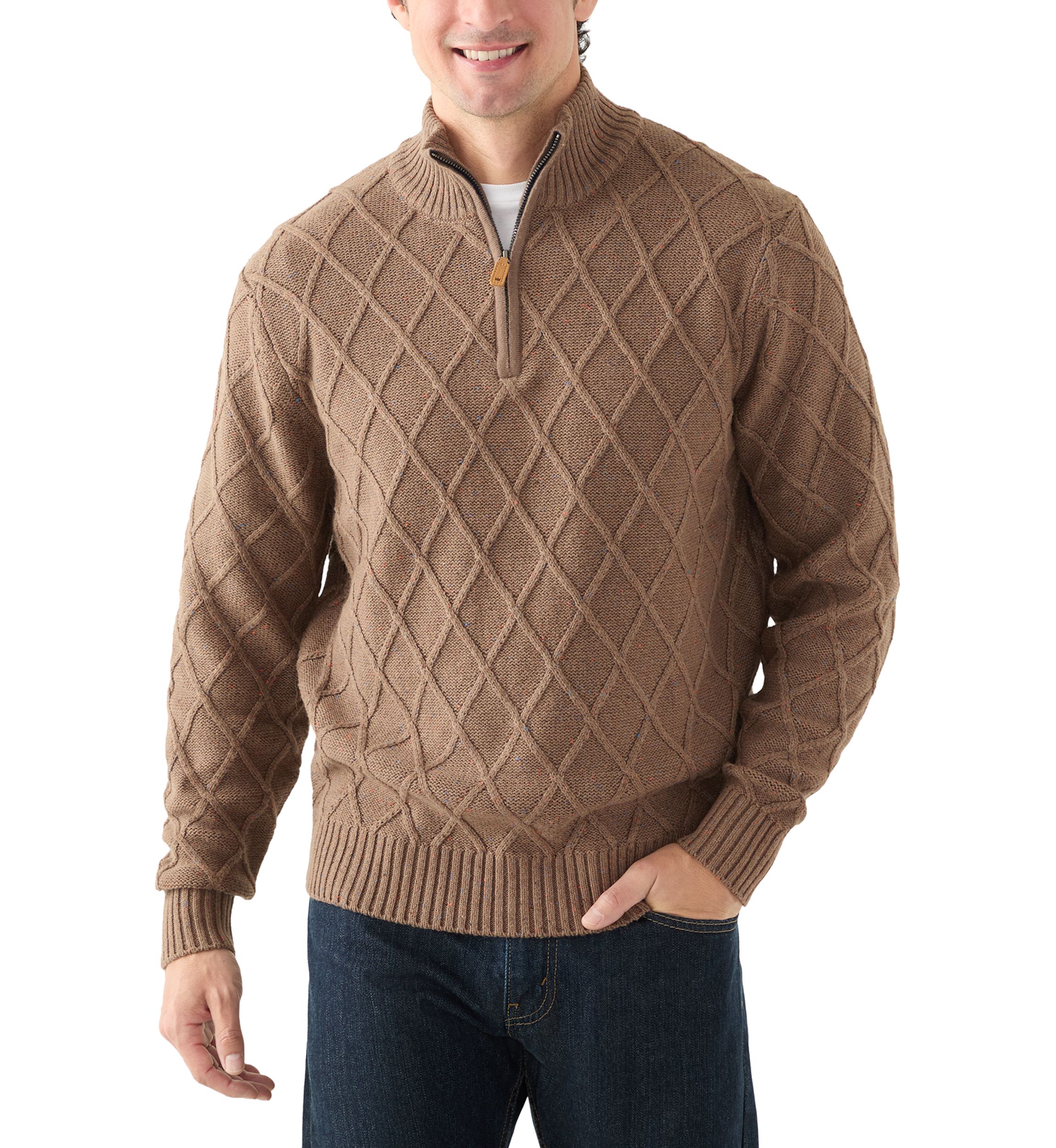 Mens Donegal Quarter Zip Sweater 