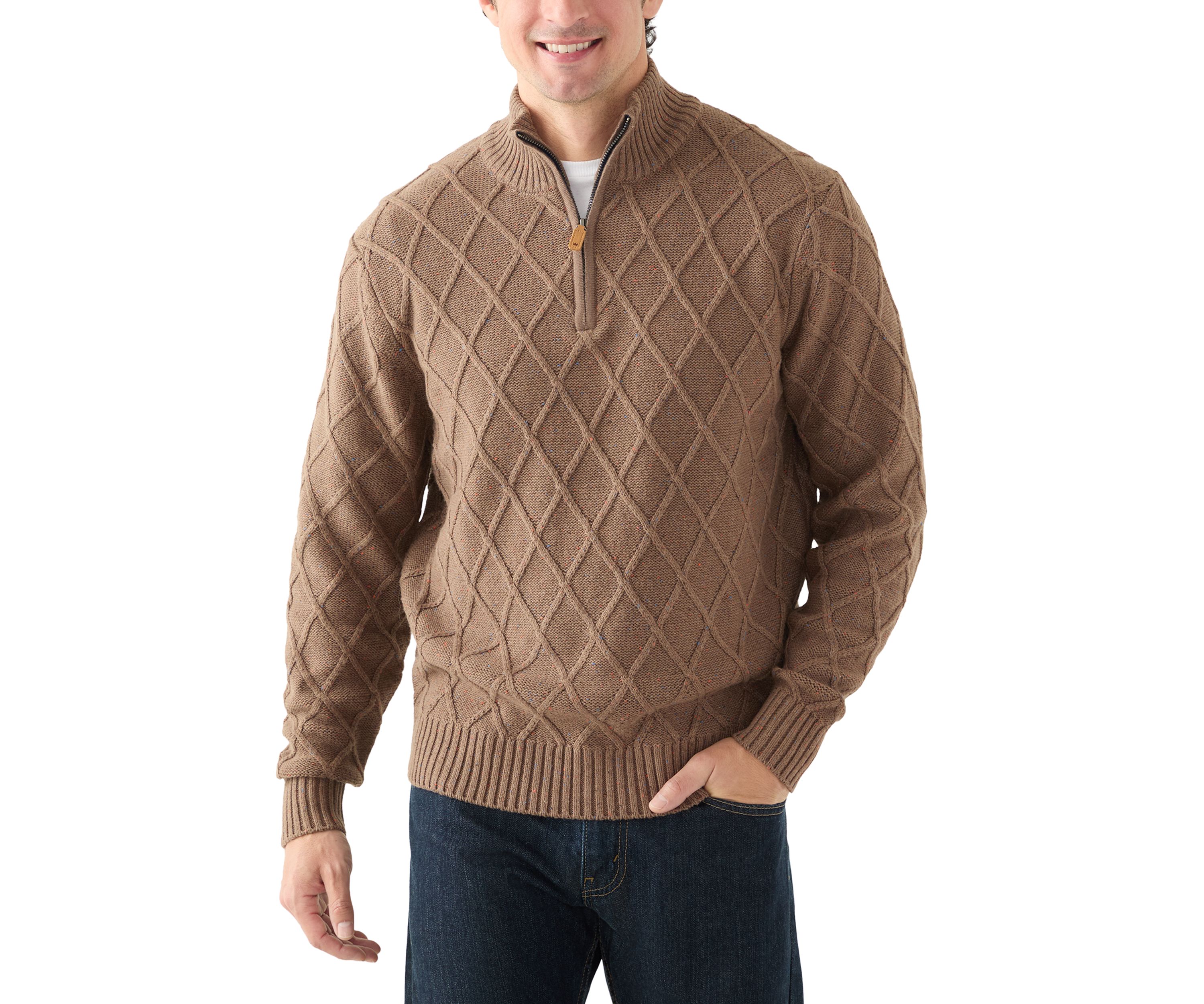 Mens Donegal Quarter Zip Sweater 