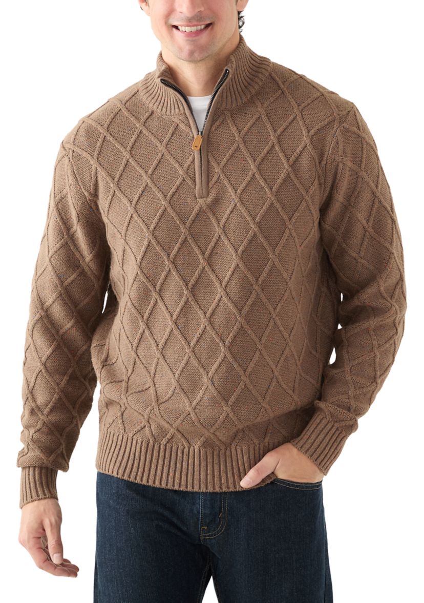 Mens Donegal Quarter Zip Sweater 