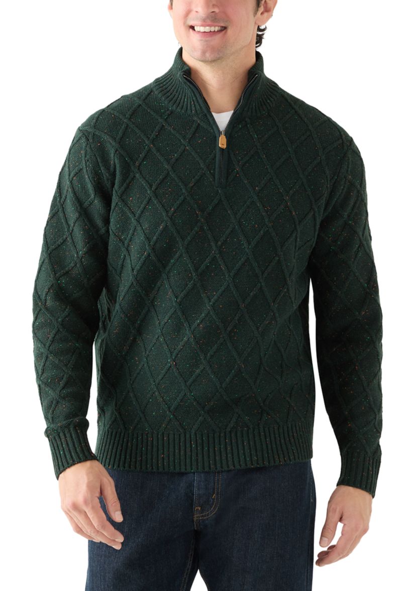 Mens Donegal Quarter Zip Sweater 