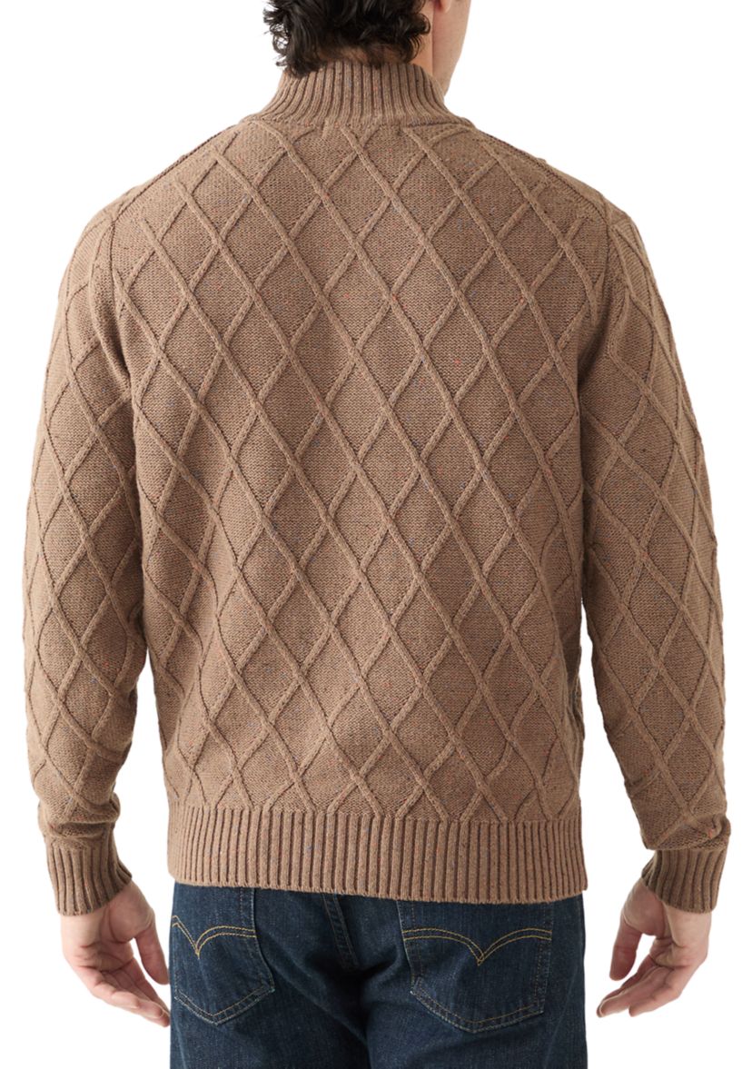 Mens Donegal Quarter Zip Sweater 