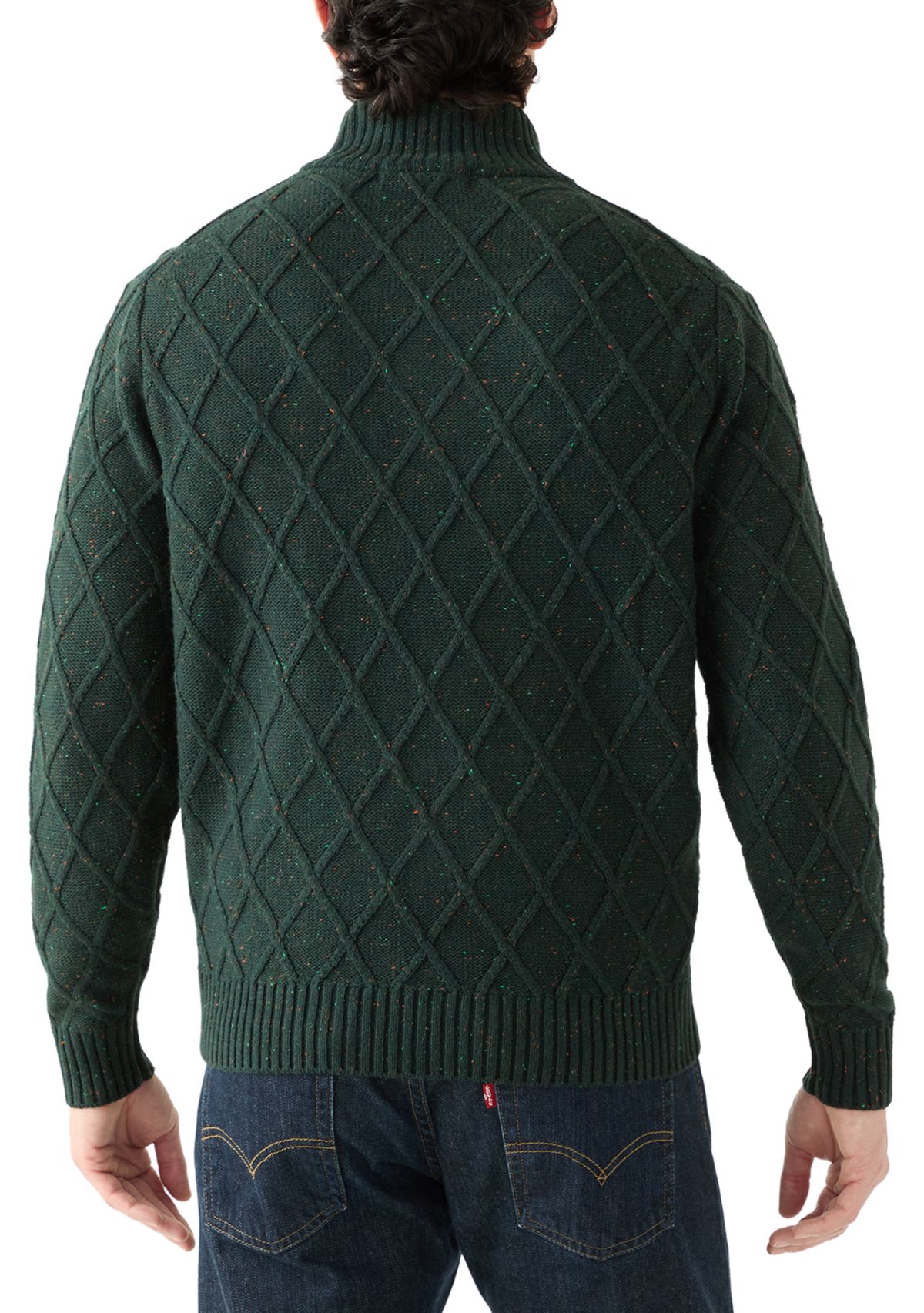 Mens Donegal Quarter Zip Sweater 