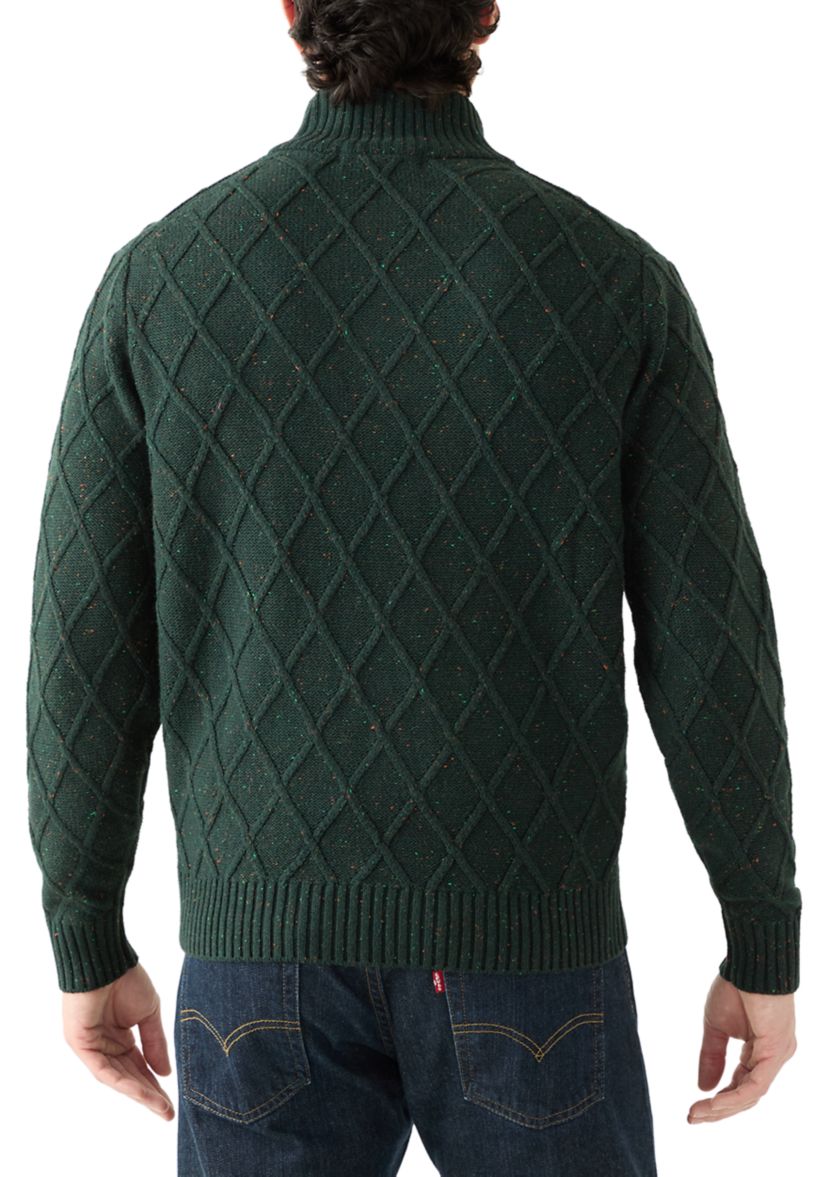 Mens Donegal Quarter Zip Sweater 