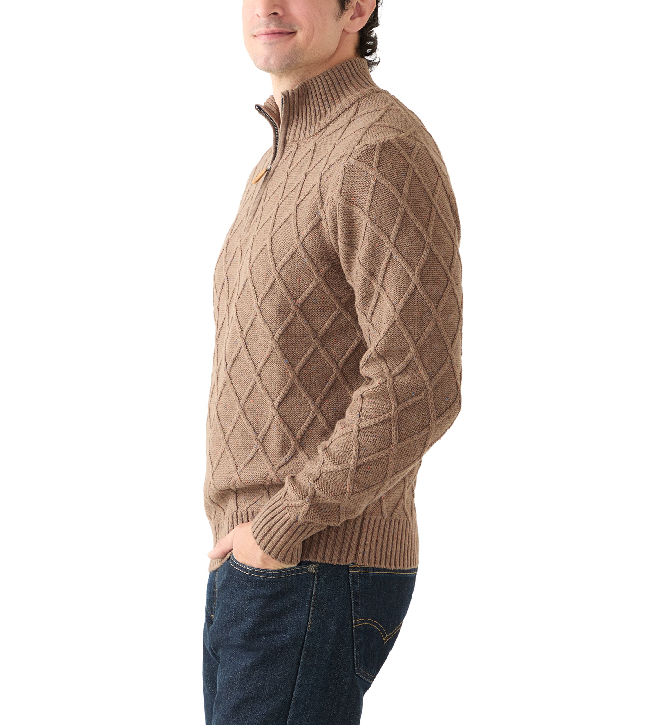 Mens Donegal Quarter Zip Sweater 