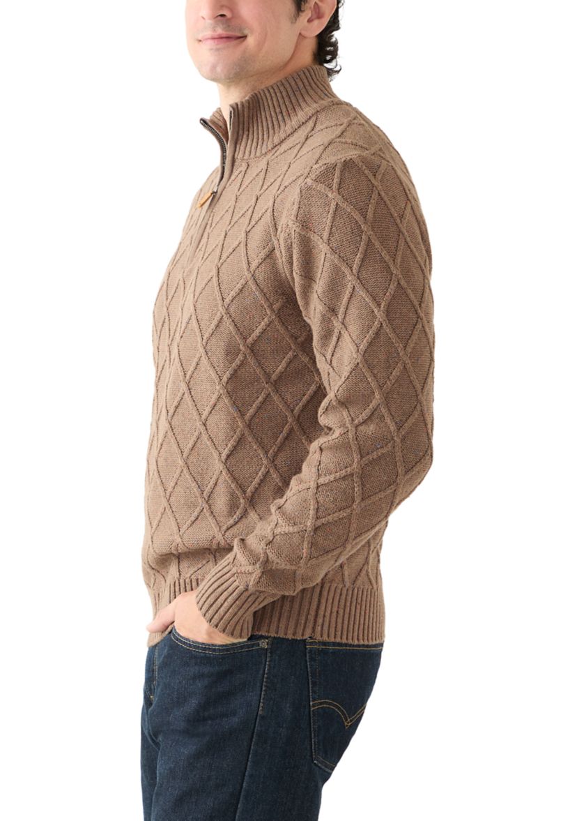 Mens Donegal Quarter Zip Sweater 