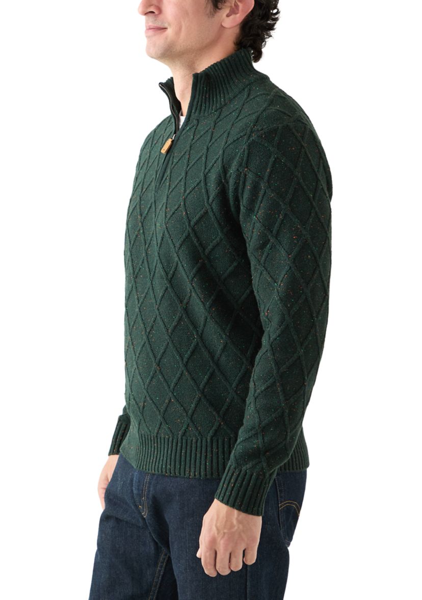 Mens Donegal Quarter Zip Sweater 
