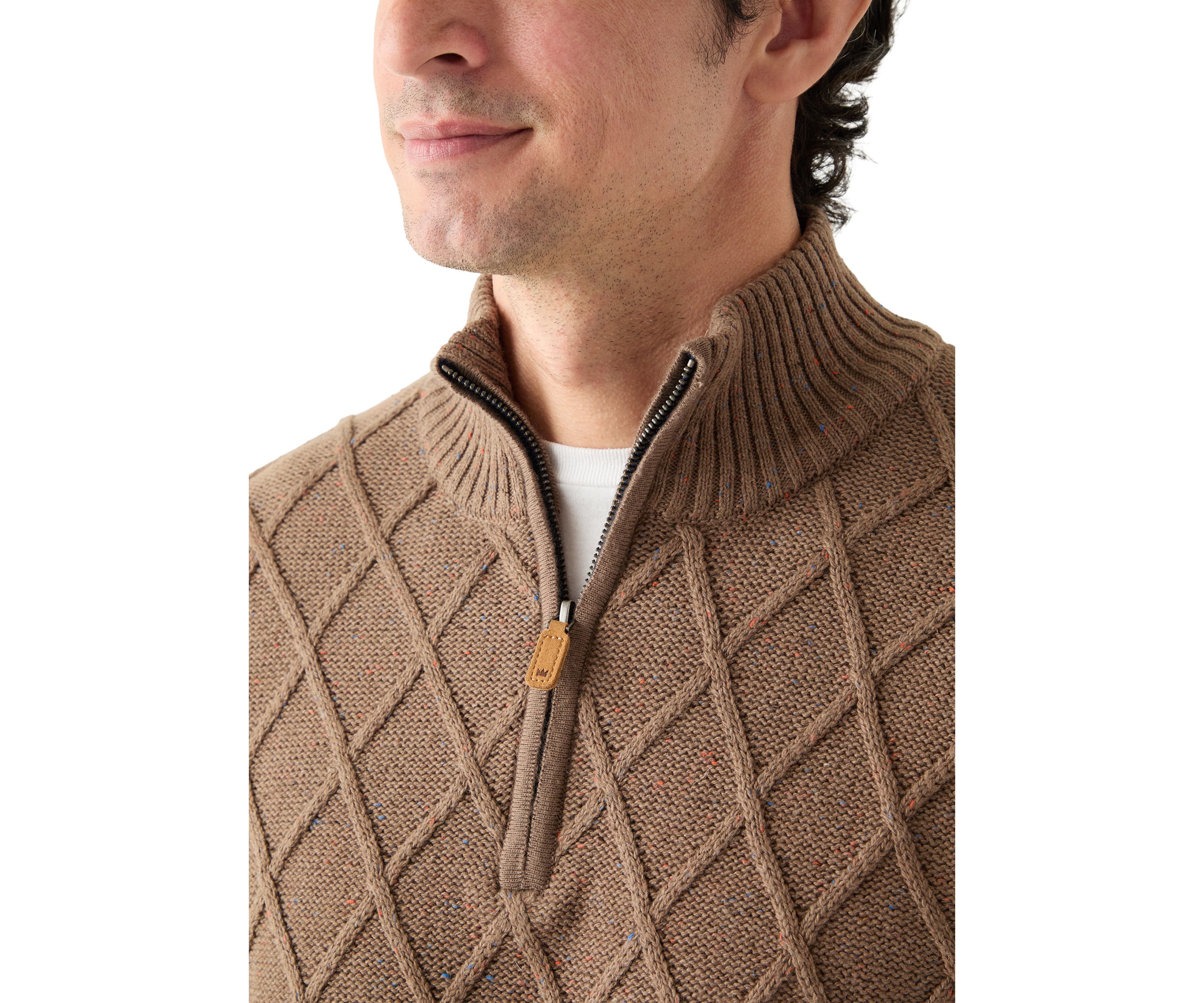 Mens Donegal Quarter Zip Sweater 