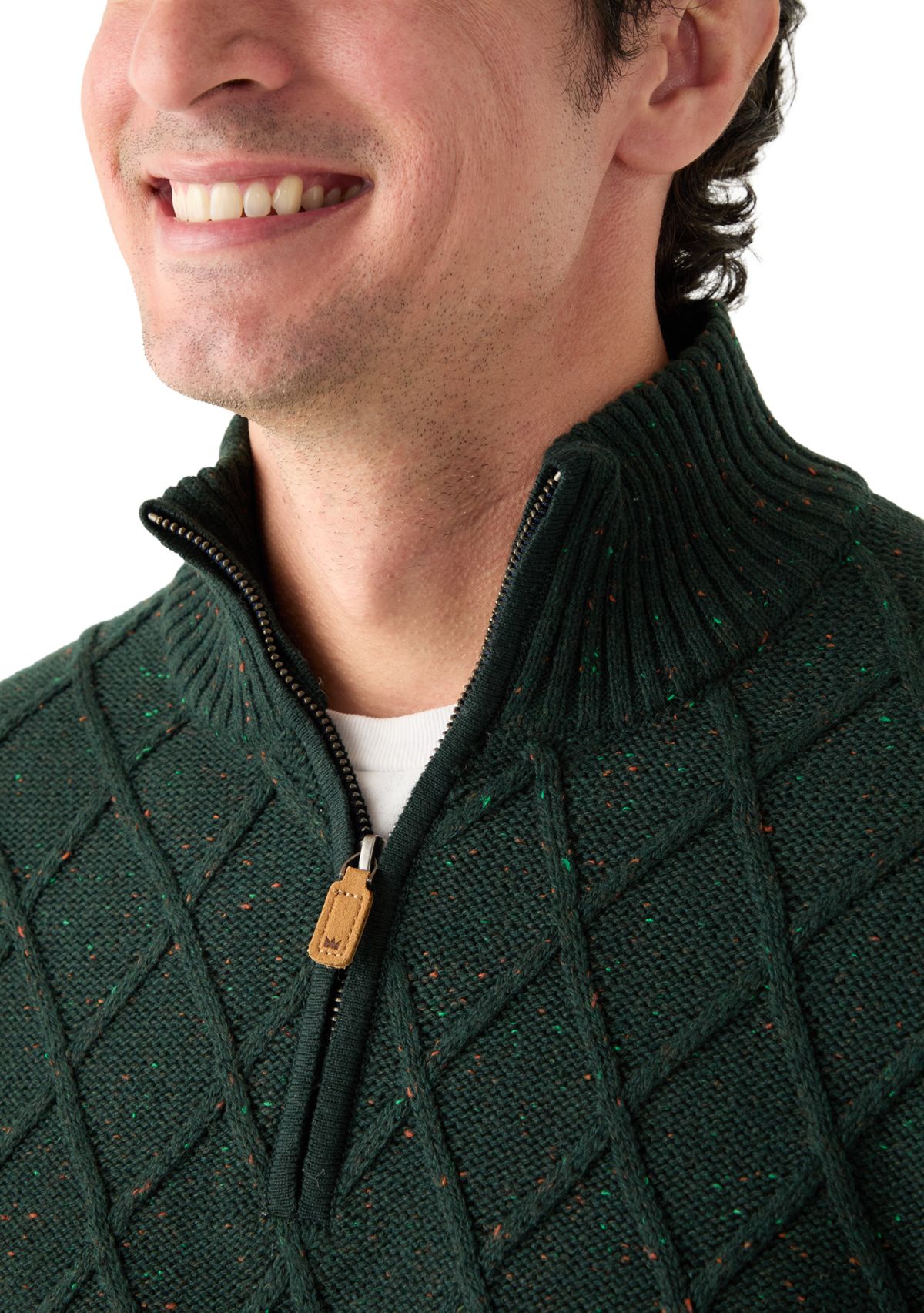 Mens Donegal Quarter Zip Sweater 