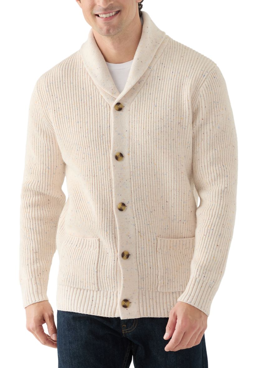 Mens Donegal Shawl Collar Cardigan 