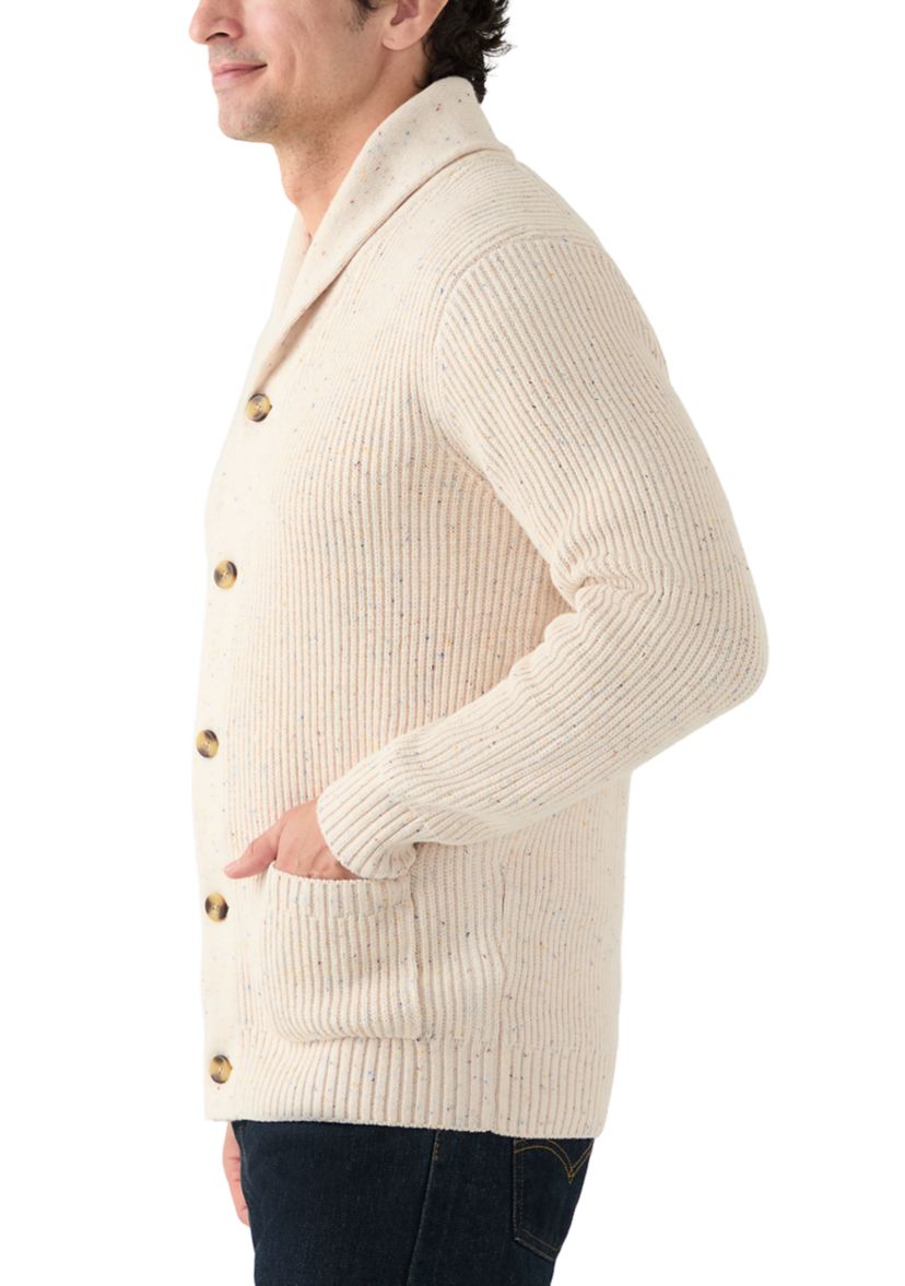 Mens Donegal Shawl Collar Cardigan 