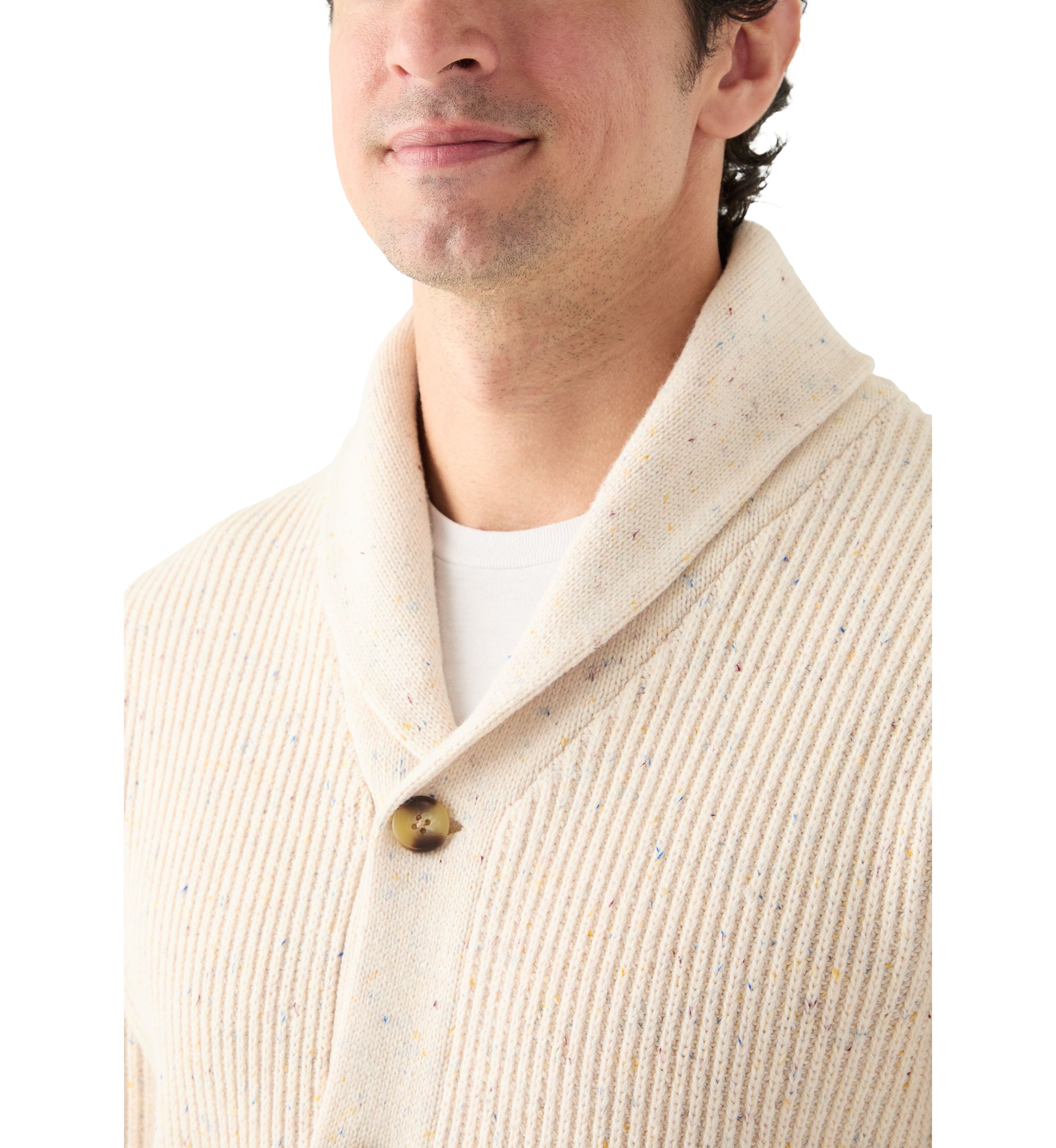 Mens Donegal Shawl Collar Cardigan 