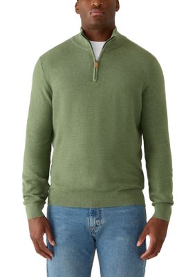 Crown & Ivy Men's Textured 1/4 Zip Sweater