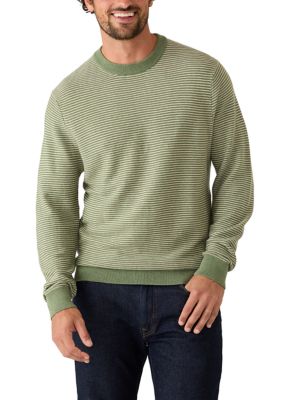 Crown & Ivy Men's Striped Crew Neck Sweater