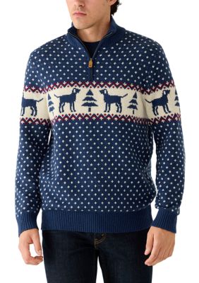 Crown & Ivy Men's Christmas Crew Neck Sweater