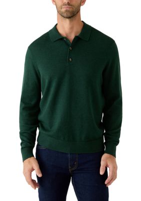 Crown & Ivy Men's Long Sleeve Sweater Polo