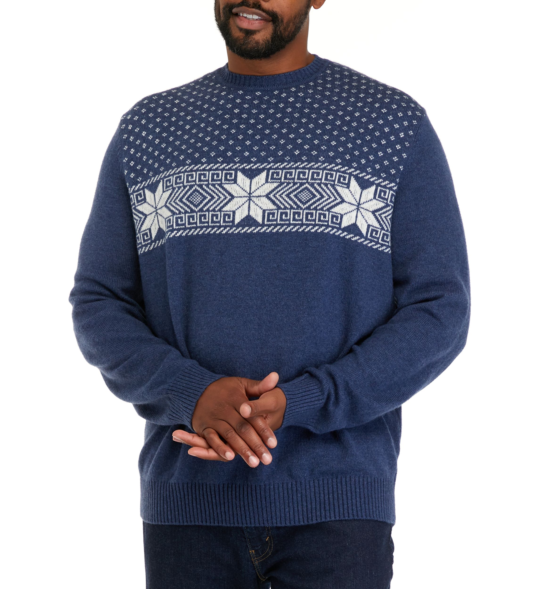Big & Tall Snowflake Fairisle Sweater