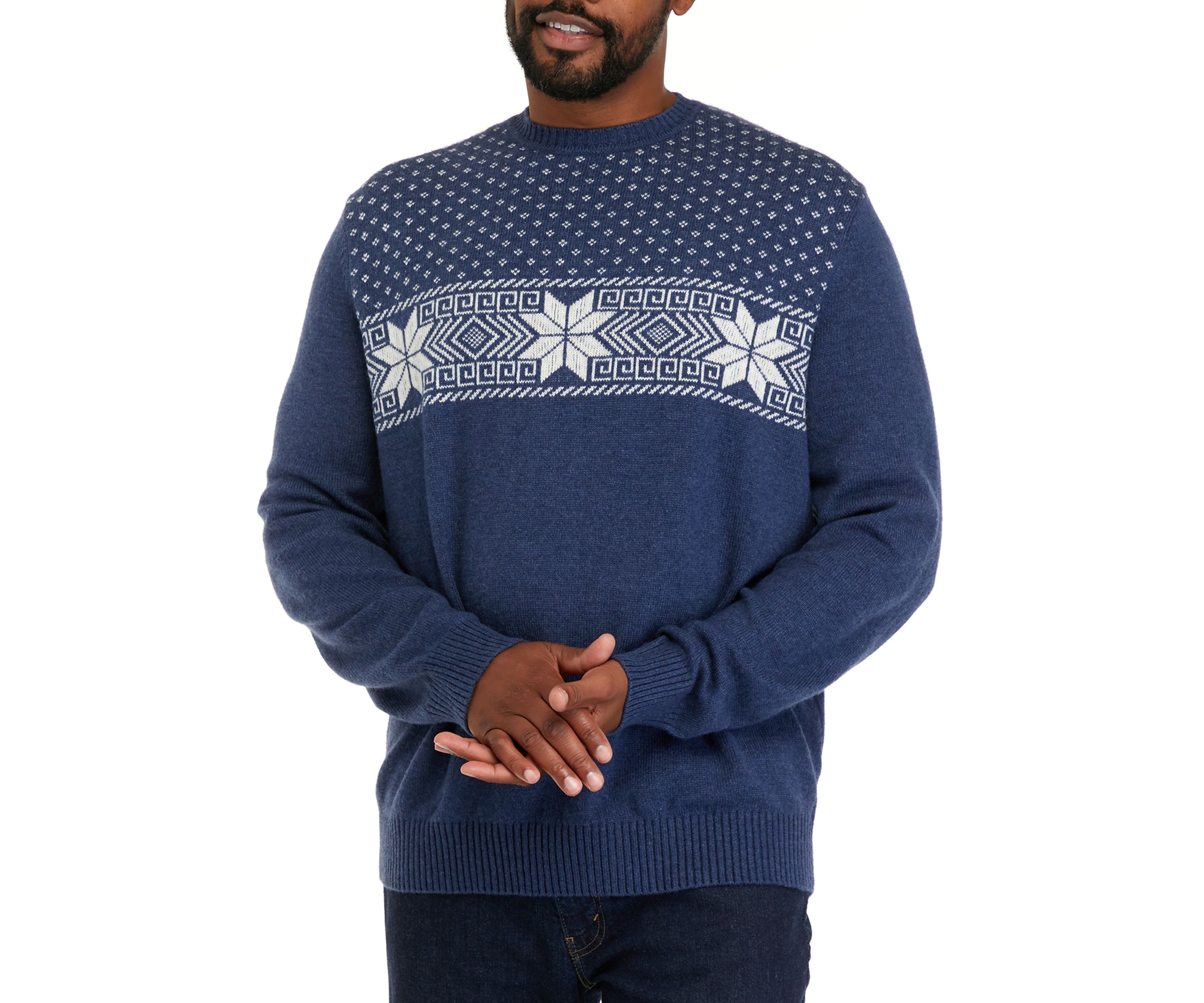 Big & Tall Snowflake Fairisle Sweater