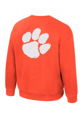 Colosseum Men's NCAA Clemson Tigers Super Rich Vintage Graphic Crew Sweater, 2XL