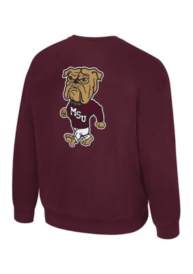 Colosseum Men's NCAA Mississippi State Bulldogs Super Rich Vintage Graphic Crew Sweater, 2XL