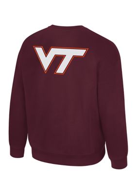 Colosseum Men's NCAA Virginia Tech Hokies Super Rich Vintage Graphic Crew Sweater, 2XL