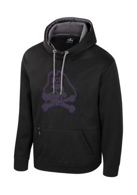 Colosseum Men's NCAA East Carolina Pirates Black Out Hoodie, 2XL