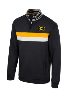 Antigua Men's Pittsburgh Steelers Zone Black Quarter-Zip Pullover T-Shirt