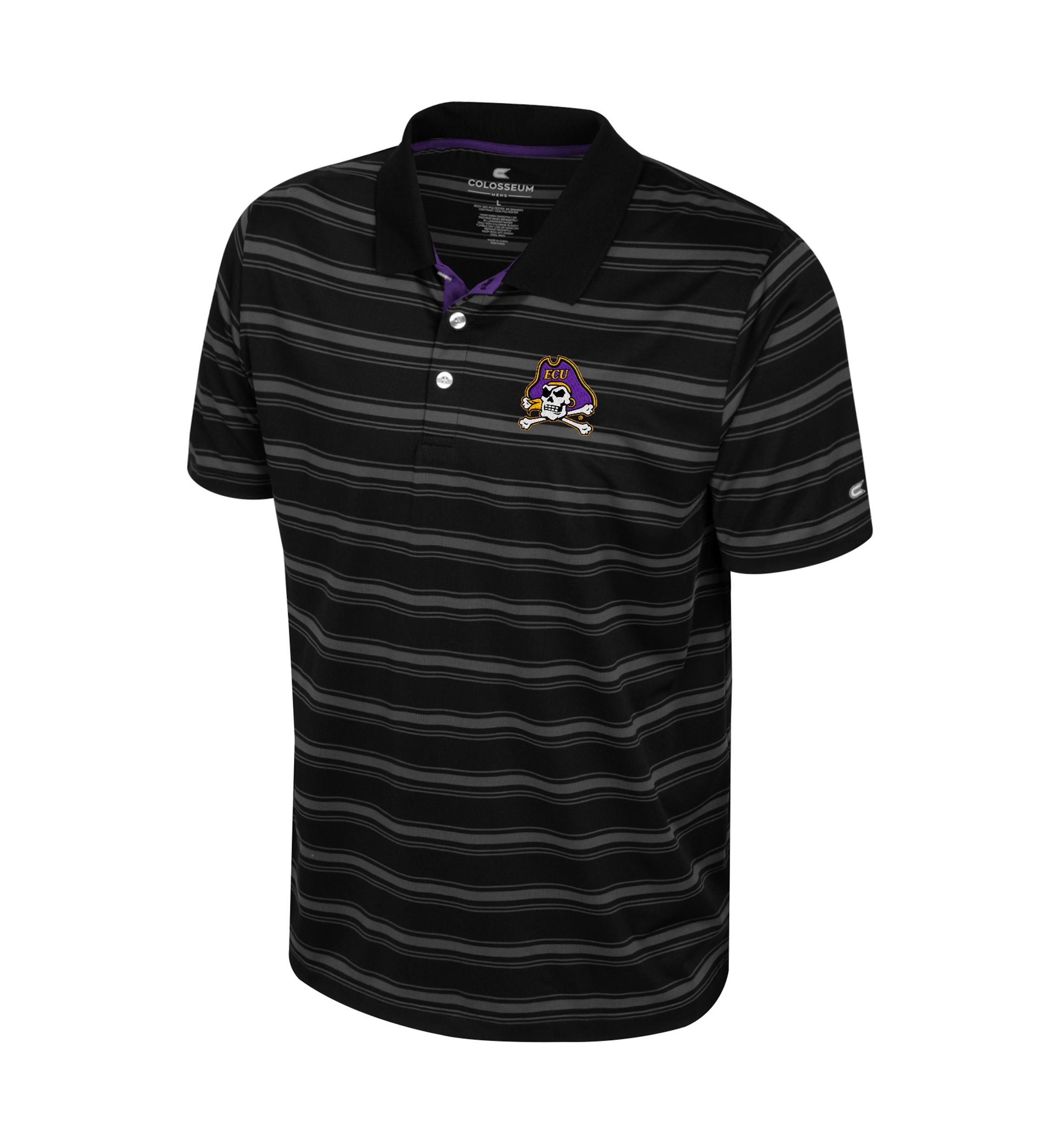 NCAA East Carolina Pirates Stripe Polo Shirt