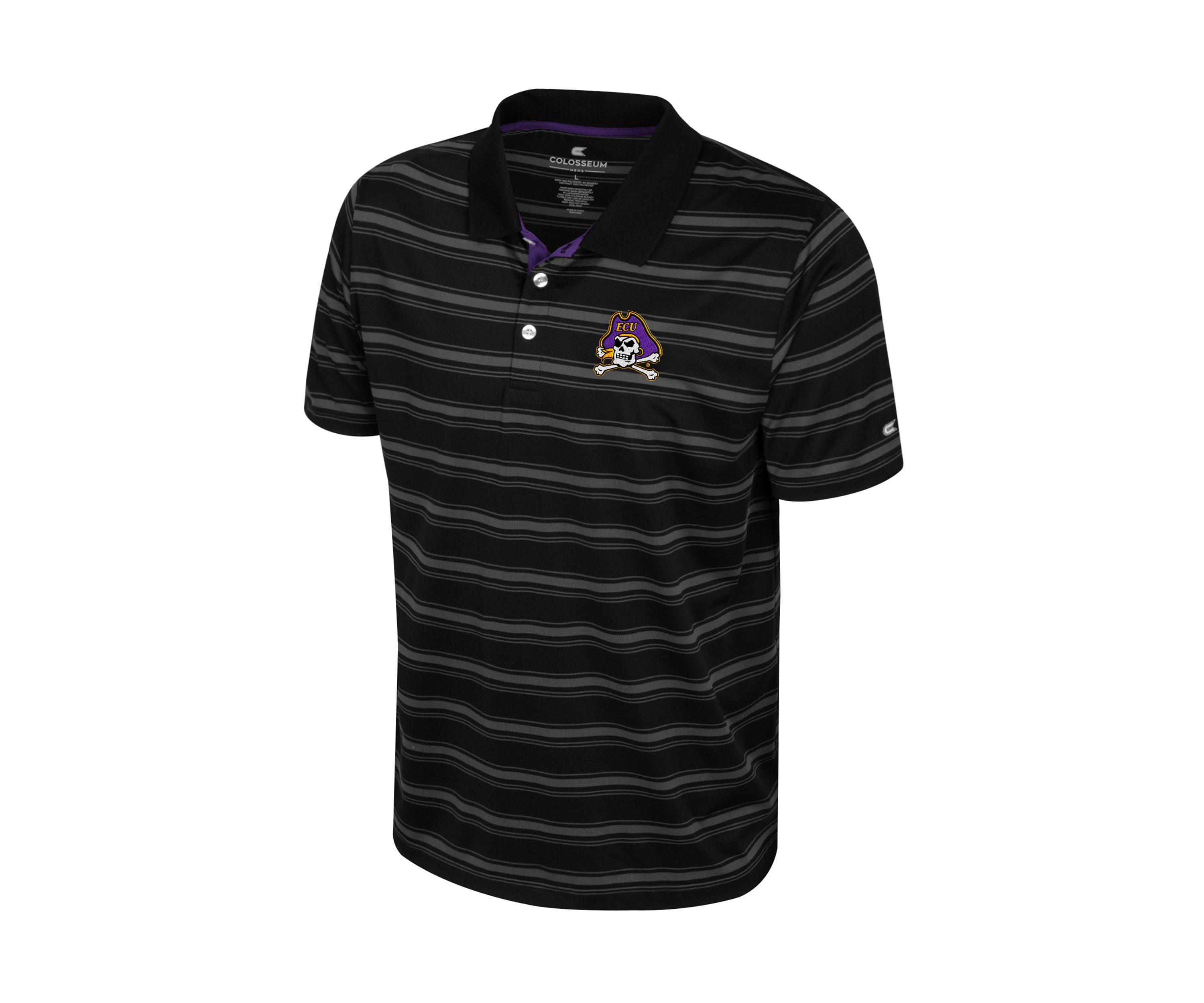 NCAA East Carolina Pirates Stripe Polo Shirt