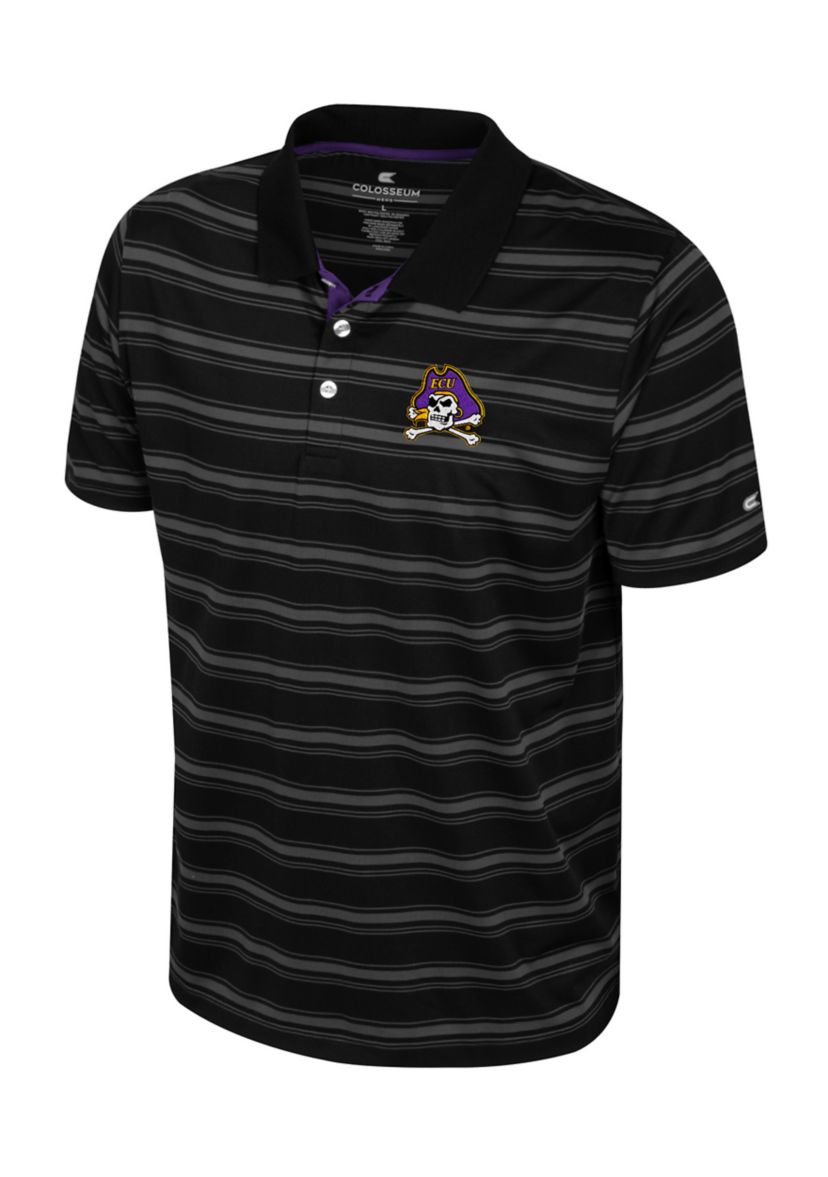 NCAA East Carolina Pirates Stripe Polo Shirt