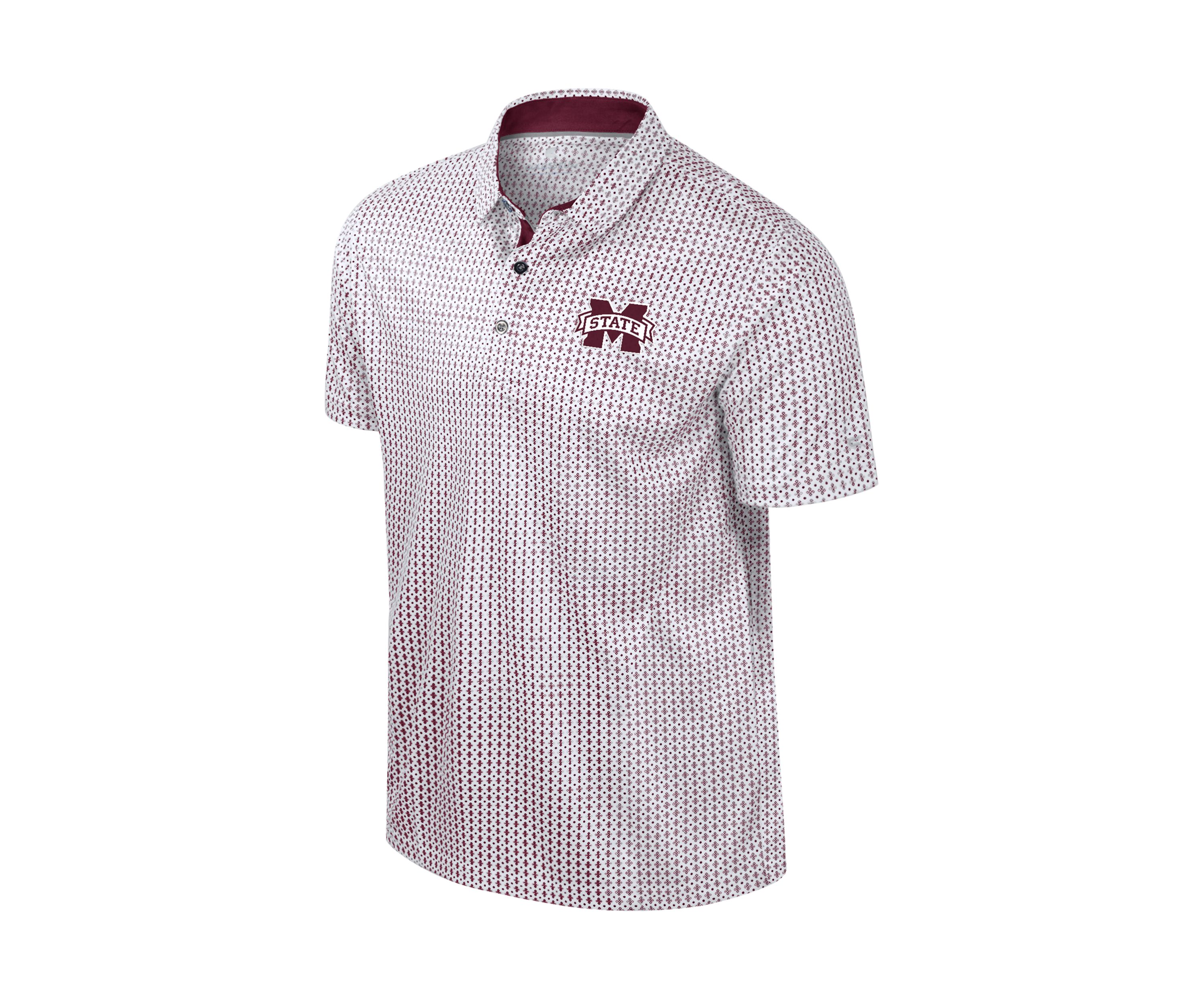 NCAA Mississippi State Bulldogs Reynolds Printed Polo Shirt