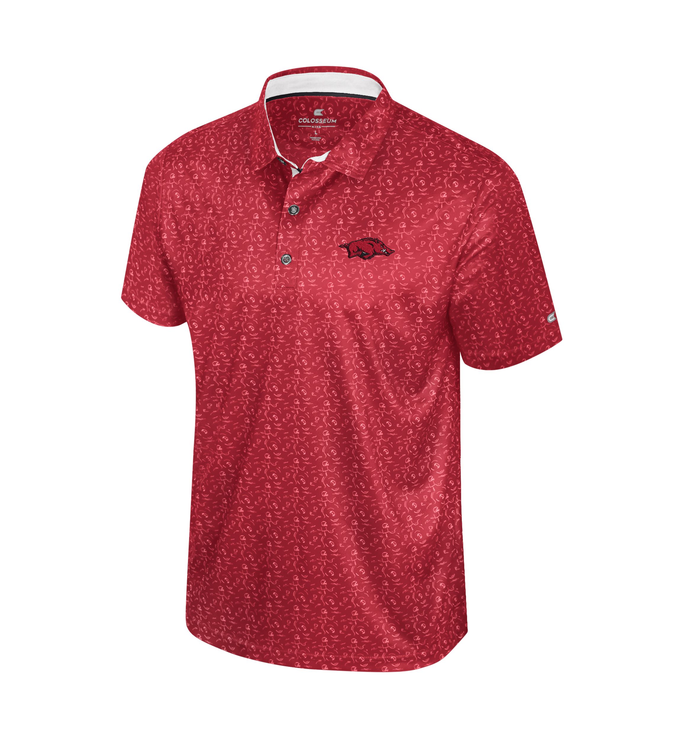 NCAA Arkansas Razorbacks Football Printed Team Polo Shirt