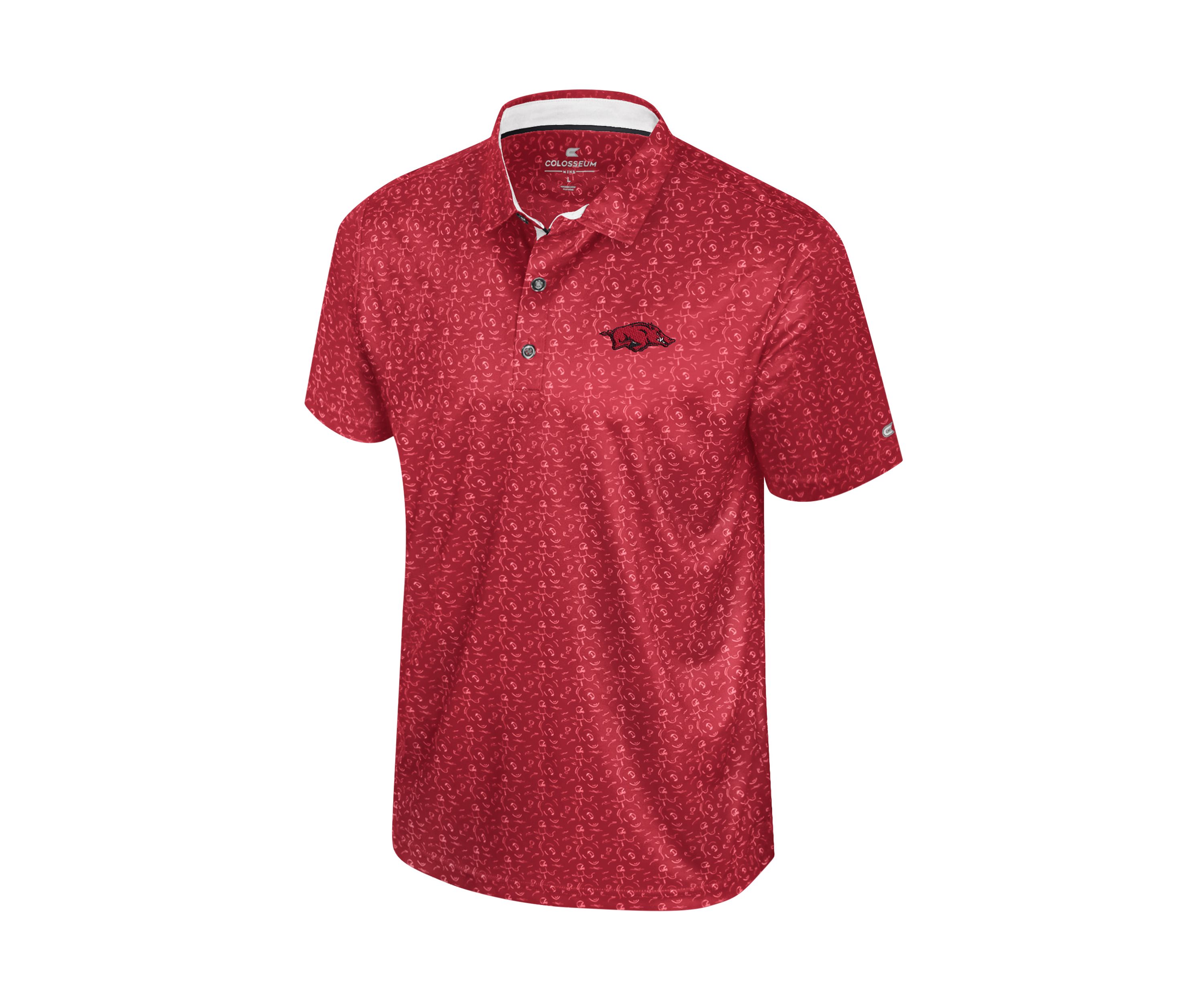 NCAA Arkansas Razorbacks Football Printed Team Polo Shirt