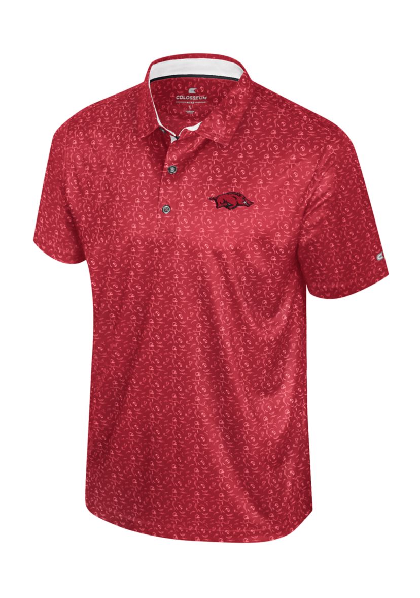 NCAA Arkansas Razorbacks Football Printed Team Polo Shirt