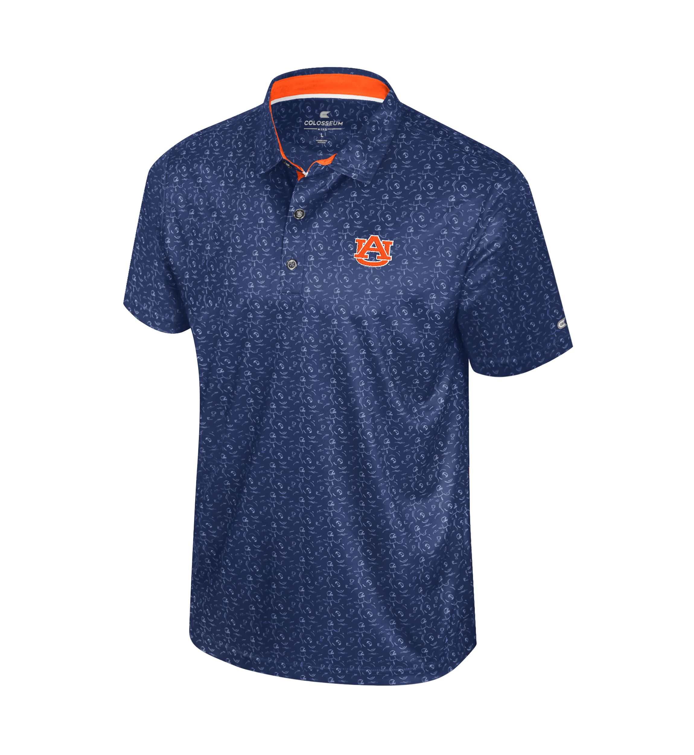 NCAA Auburn Tigers Football Printed Team Polo Shirt