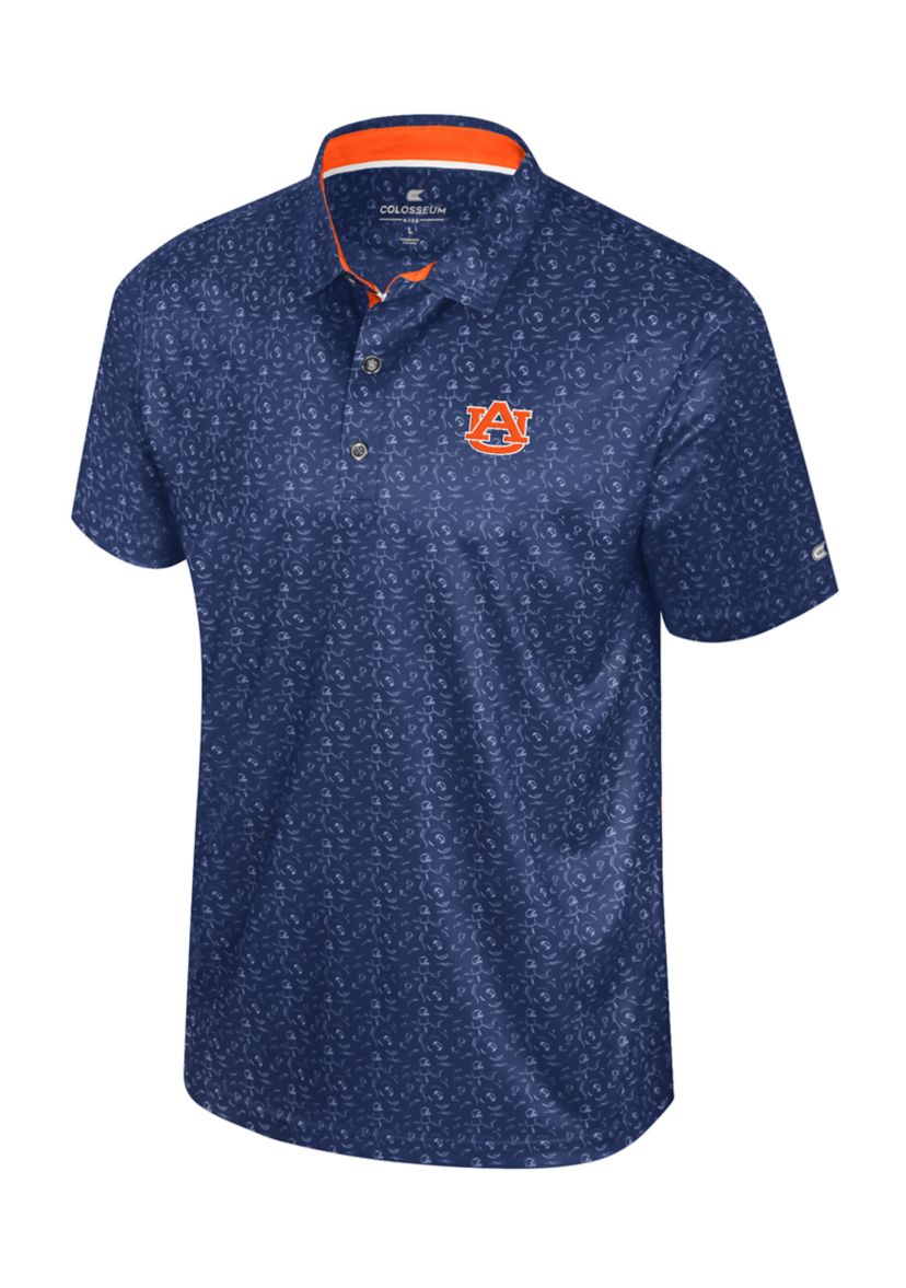 NCAA Auburn Tigers Football Printed Team Polo Shirt