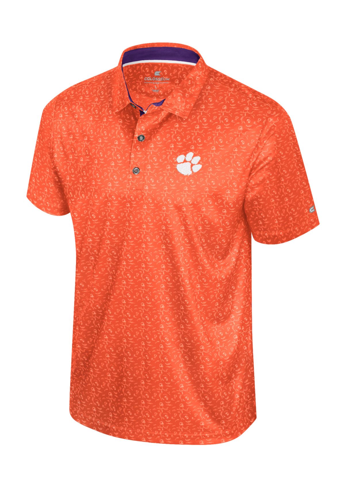 NCAA Clemson Tigers Football Printed Team Polo Shirt