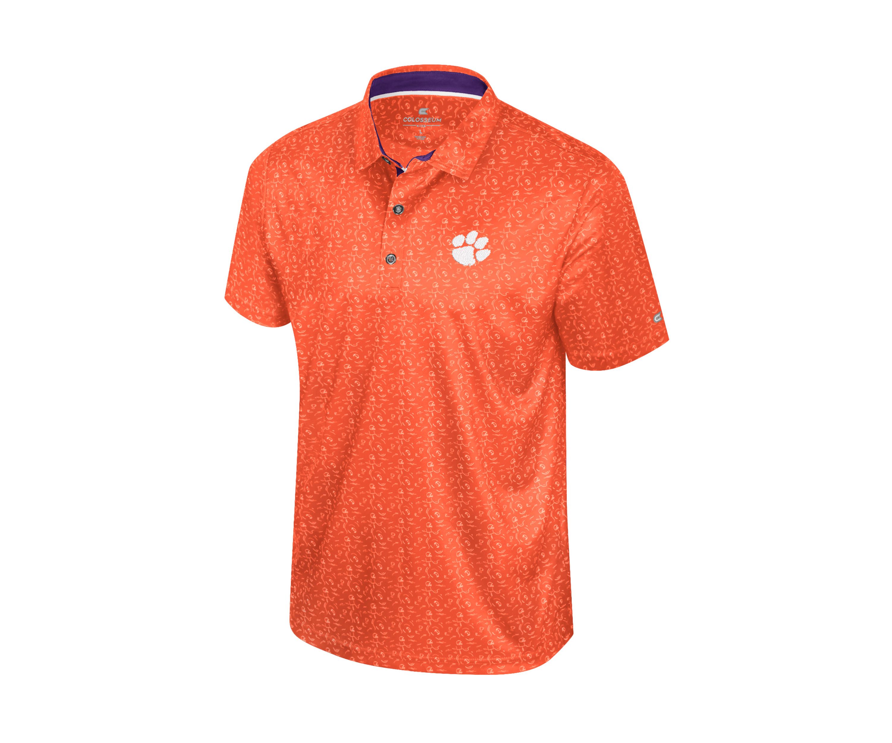 NCAA Clemson Tigers Football Printed Team Polo Shirt