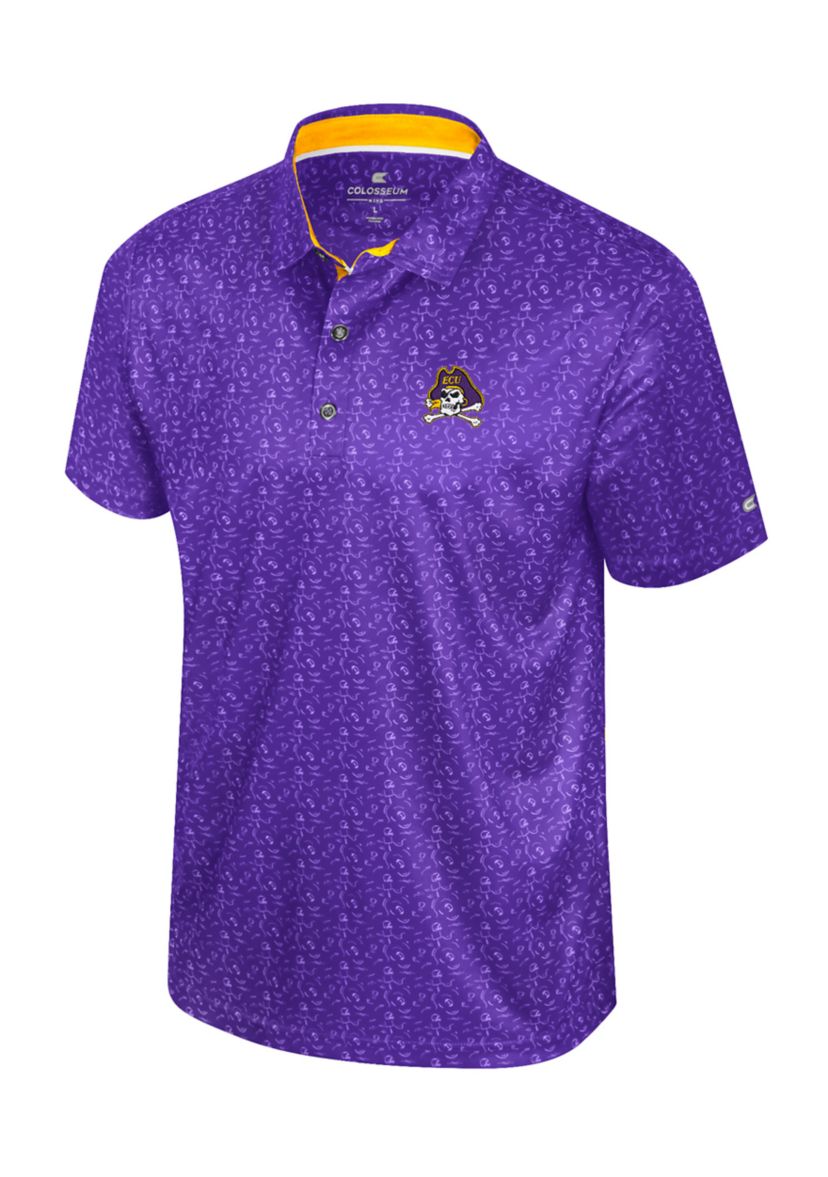 NCAA East Carolina Pirates Football Printed Team Polo Shirt