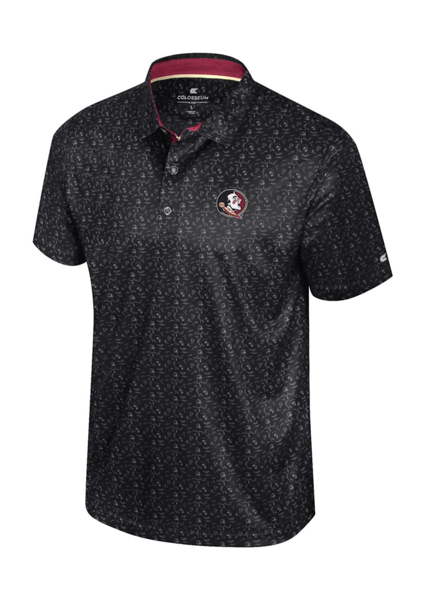 NCAA Florida State Seminoles Football Print Sublimated Team Polo Shirt 