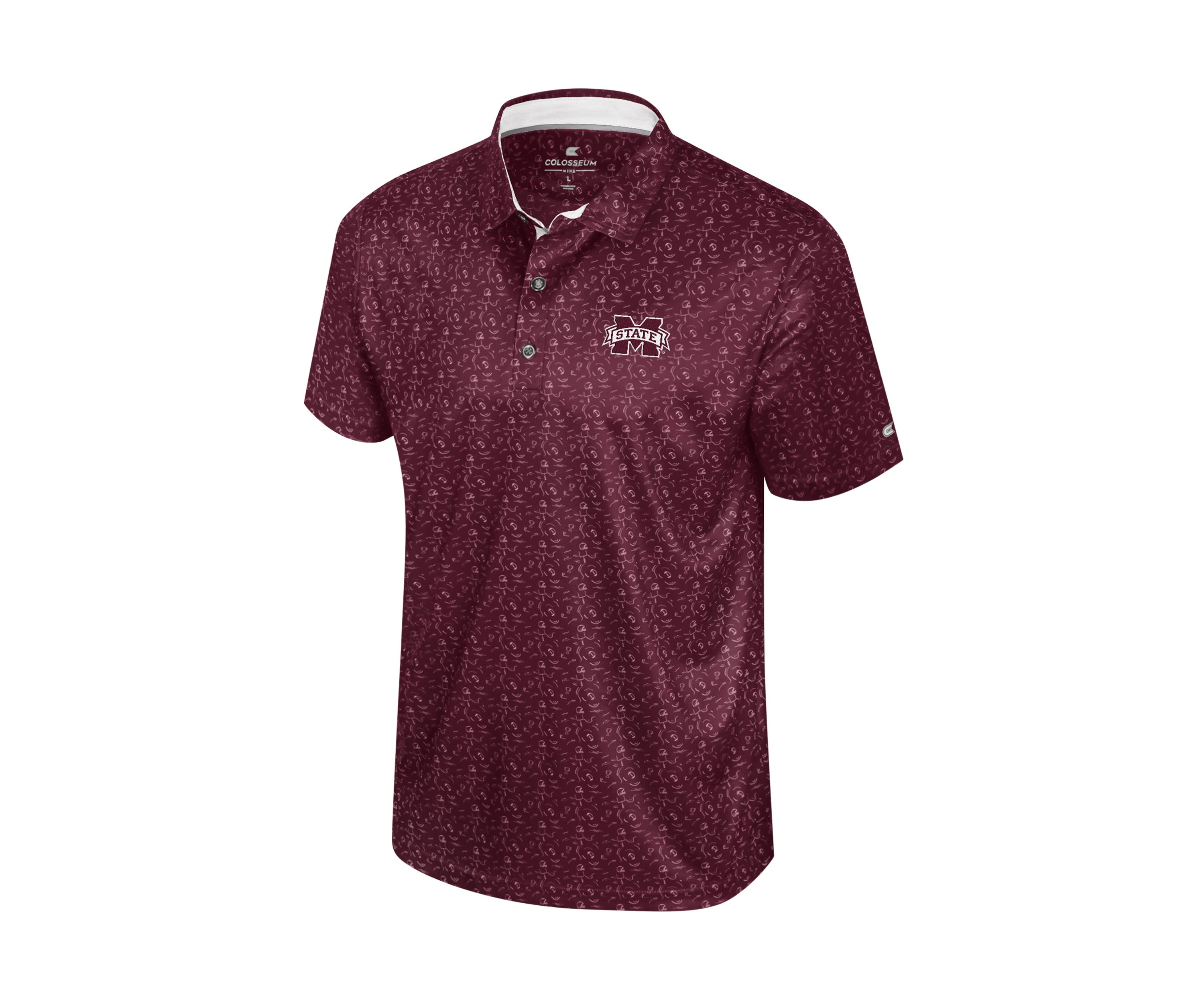 NCAA Mississippi State Bulldogs Football Print Sublimated Team Polo Shirt