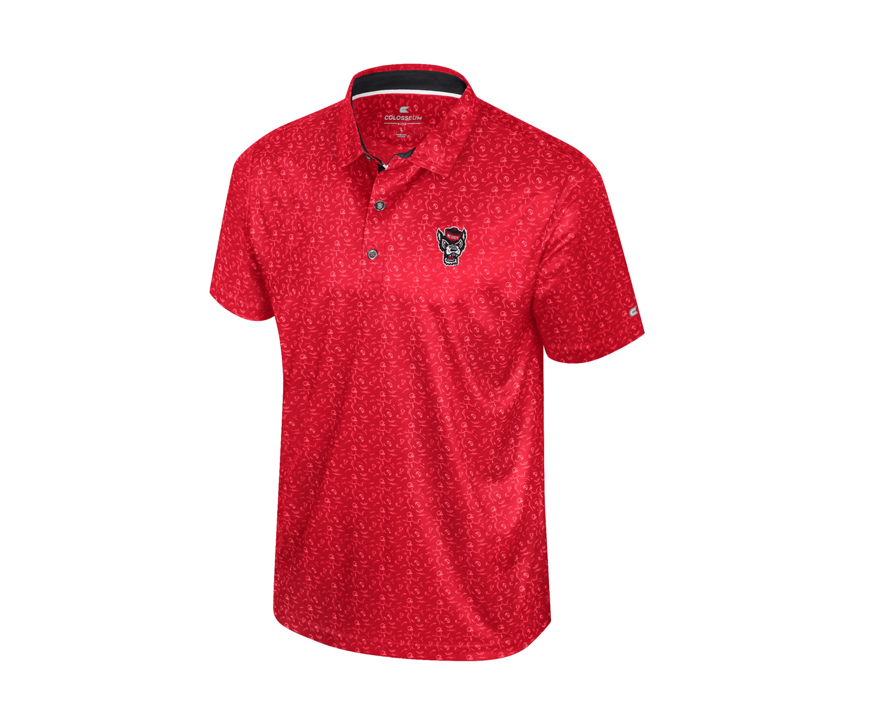 NCAA NC State Wolfpack Football Print Sublimated Team Polo Shirt